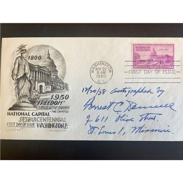 Forrest C Donnell signed first day cover