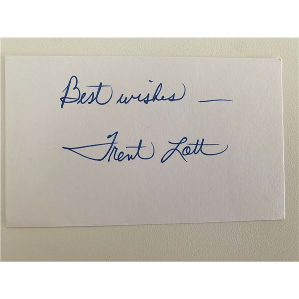 Trent Lott original signature