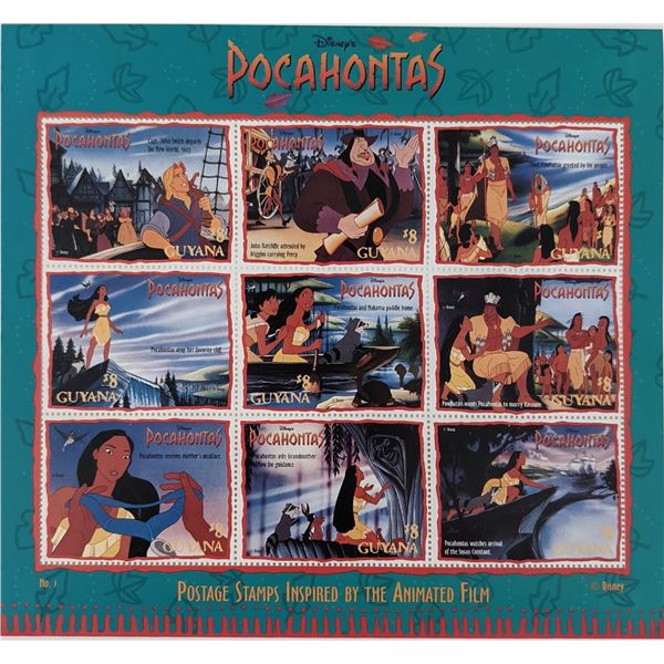 Disney's Pocahontas Stamp Sheet - Guyana
