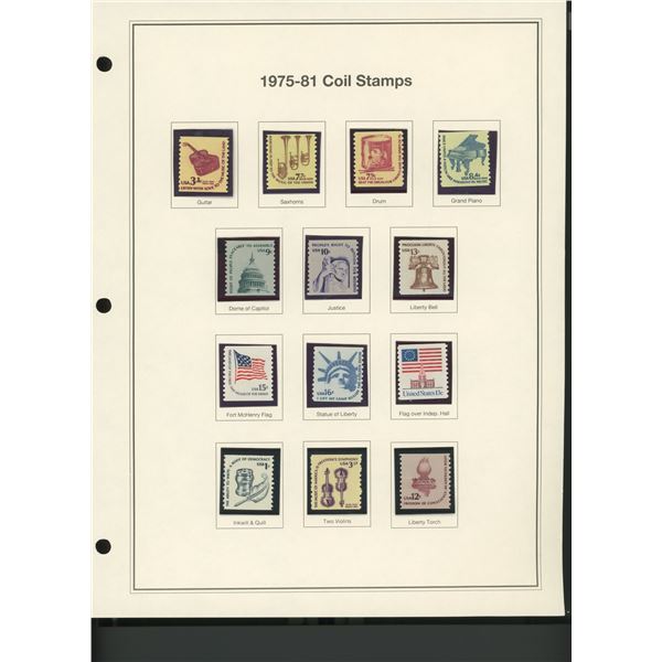 1975-81 Coil Stamp Set