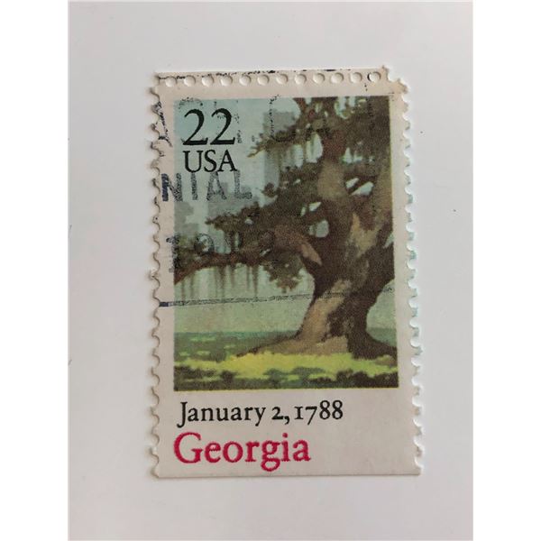1987 22c Bicentenary Statehood: Georgia Stamp