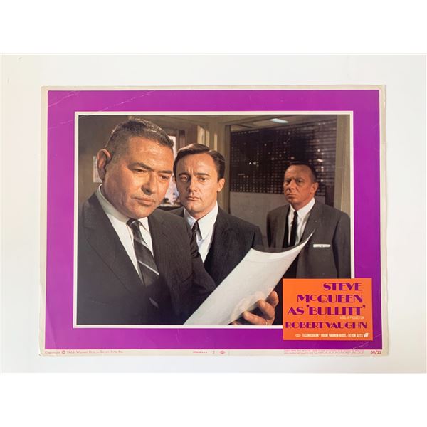 Bullitt original 1968 vintage lobby card