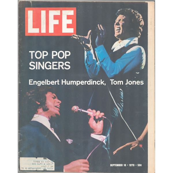 Engelbert Humperdinck and Tom Jones Life Magazine. September 18, 1970