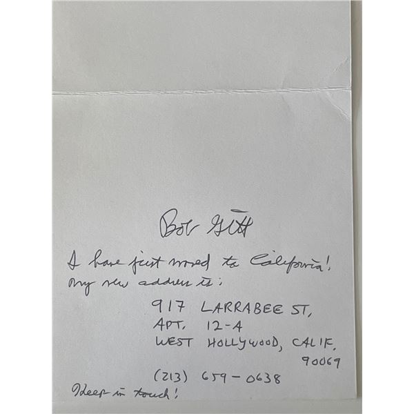 Film director Robert Gitt signed card