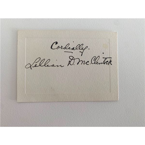 Lillian D. McClintock original signature