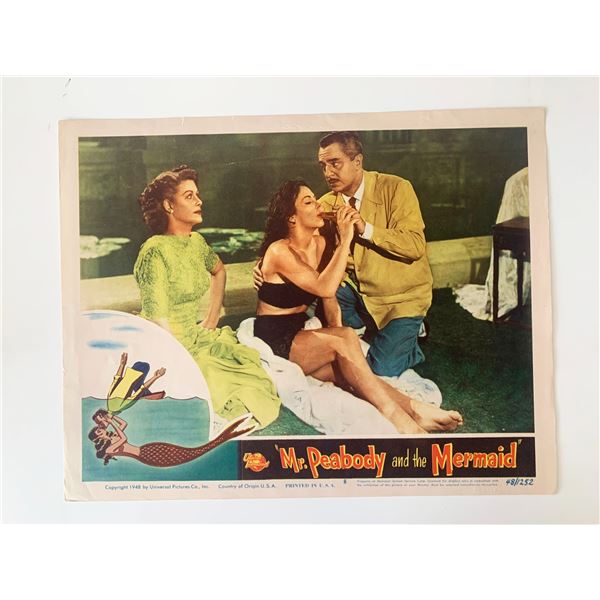 Mr. Peabody and the Mermaid original 1948 vintage lobby card