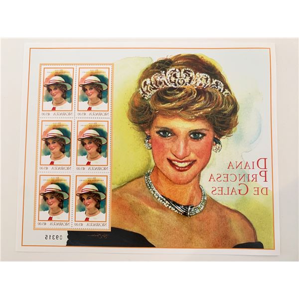 Nicaragua Diana Princess of Wales commemorative stamp set