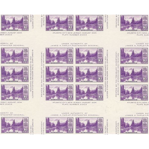 USA #770 Mount Rainer Farley Sheet- RARE