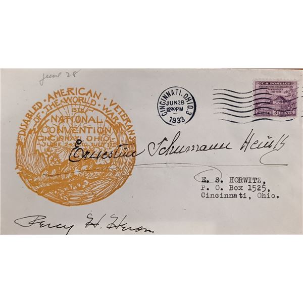 Ernestine Schumann Signed Envelope