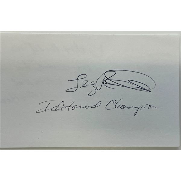 Idlewood champion Light Riddles autograph note