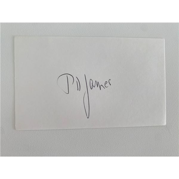 Novelist PD James original signature