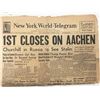 Image 1 : WWII 1944 New York World Telegram Original Vintage Newspaper