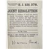 Image 1 : Political Resolution 1919 Warren Gard signed letter