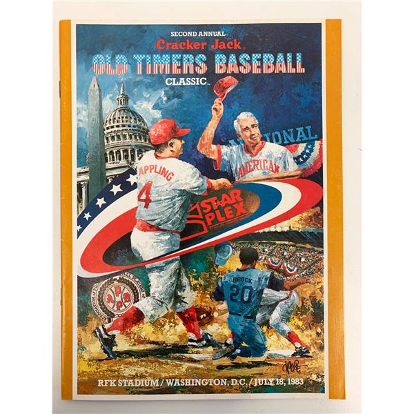 1983 Second Annual Cracker Jack Old Timers Baseball Classic Program