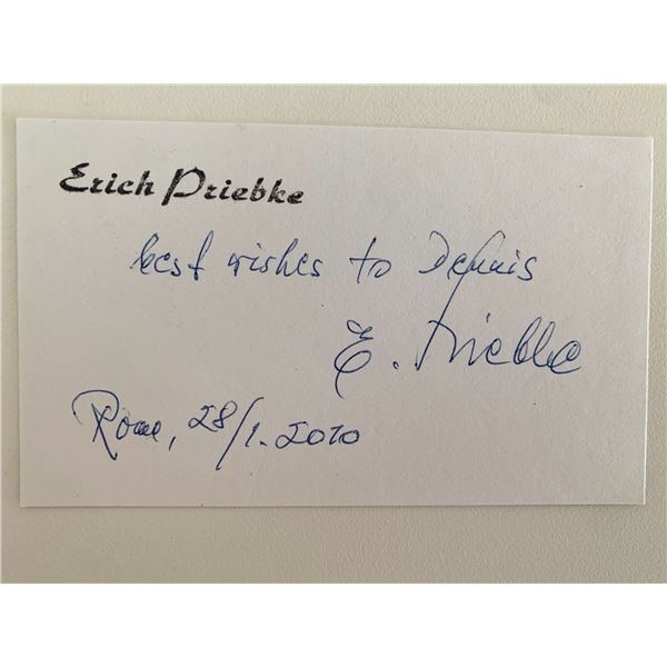 Erich Priebke original signature