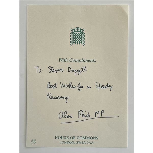 Steven Dagget signed note