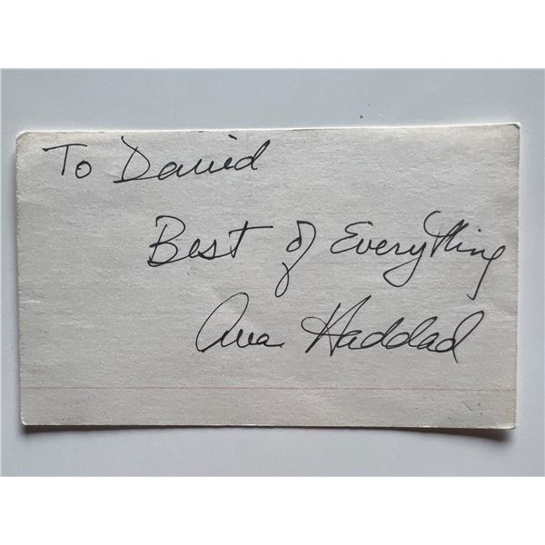 Ava Haddad original signature