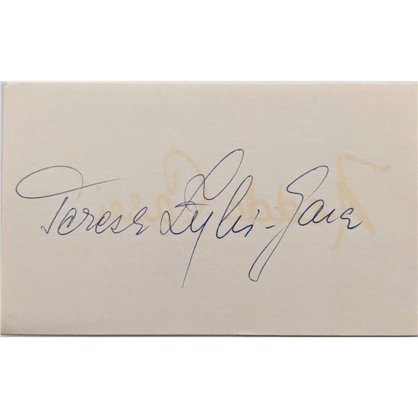 Opera singer Teresa Zylis-Gara original signature