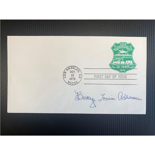 Bettye Louise Ackerman signed first day cover