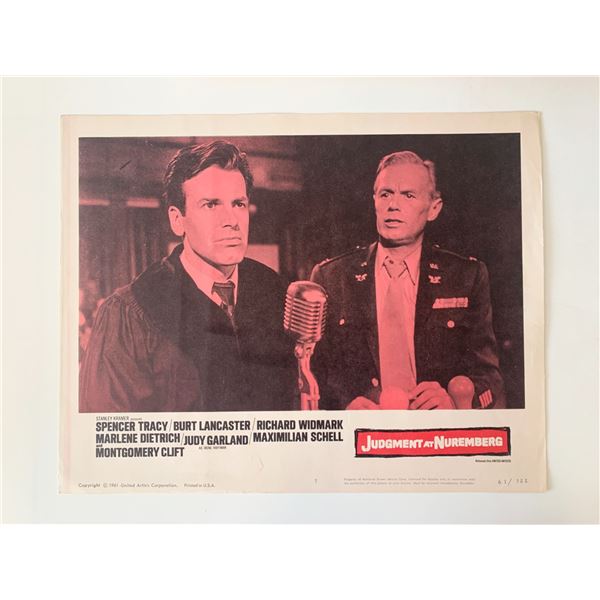 Judgment at Nuremberg original 1961 vintage lobby card
