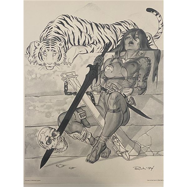 1994 Rich Larson Cult of the Cat mini poster