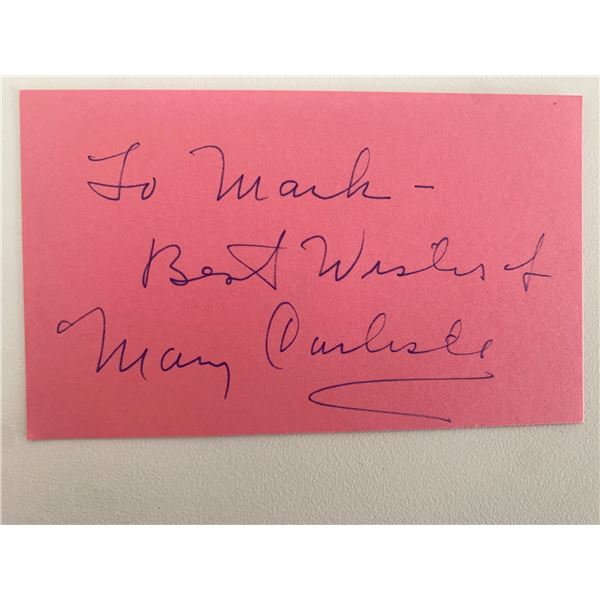 Mary Carlisle original signature