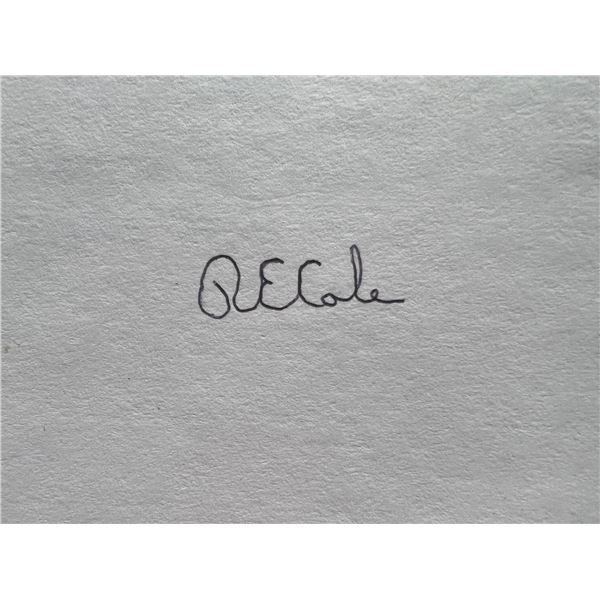 R.E. Cole original signature