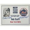 Image 1 : Mets baseball player Robert Scott signed card