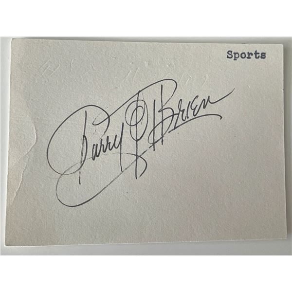Olympic athlete Parry O'Brien autograph note