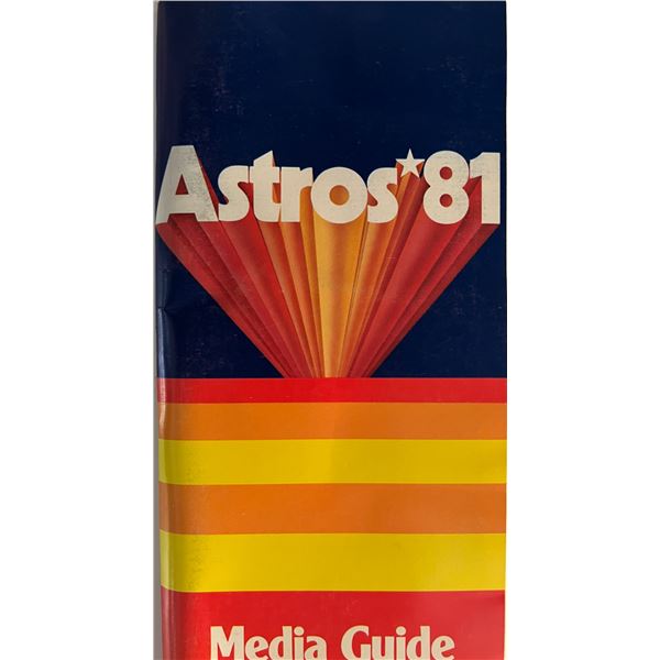 1981 Astros media guide. 4x9 inches