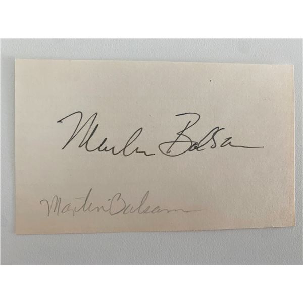 Martin Balsam original signature