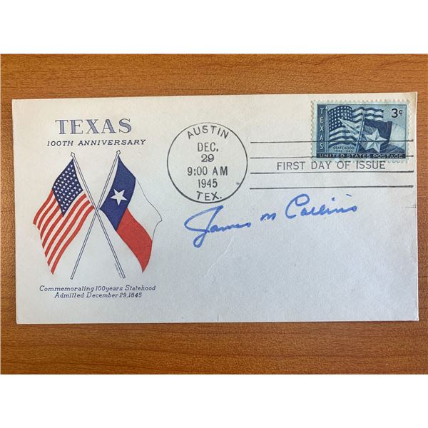 James M Collins signed first day cover