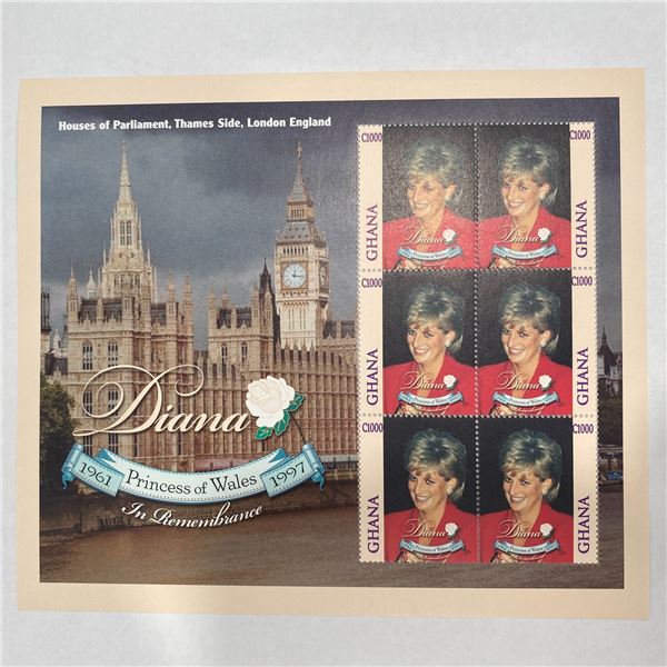 Ghana Diana Princess of Wales commemorative stamp set