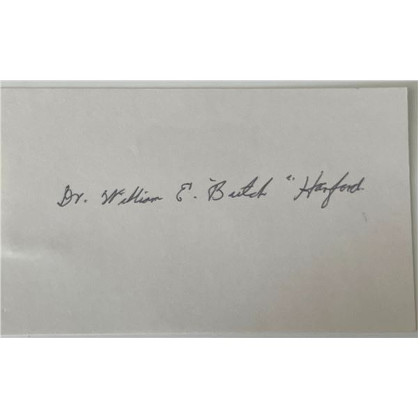 Chemist Dr. William E. Hanford autograph note
