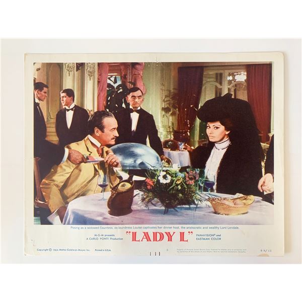 Lady L original 1966 vintage lobby card