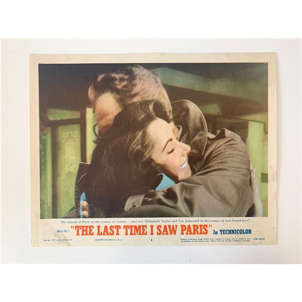 The Last Time I Saw Paris original 1954 vintage lobby card