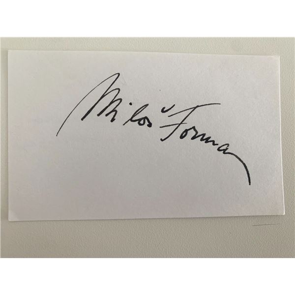 Director Milos Forman original signature