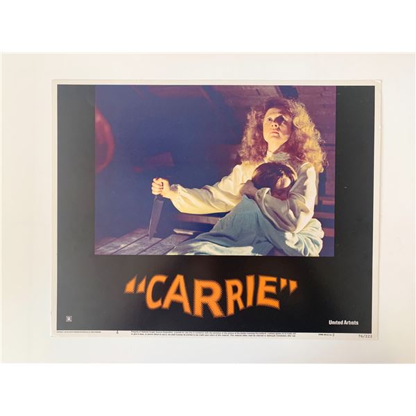 Carrie original 1976 vintage lobby card