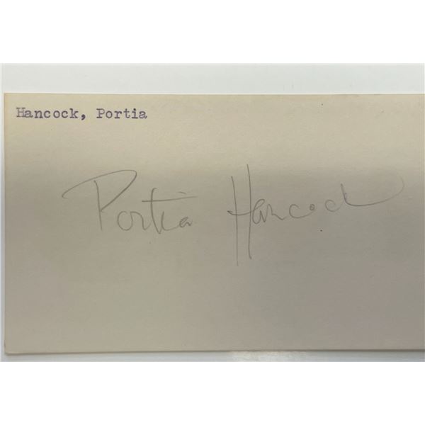 Swimming star Portia Hancock autograph note