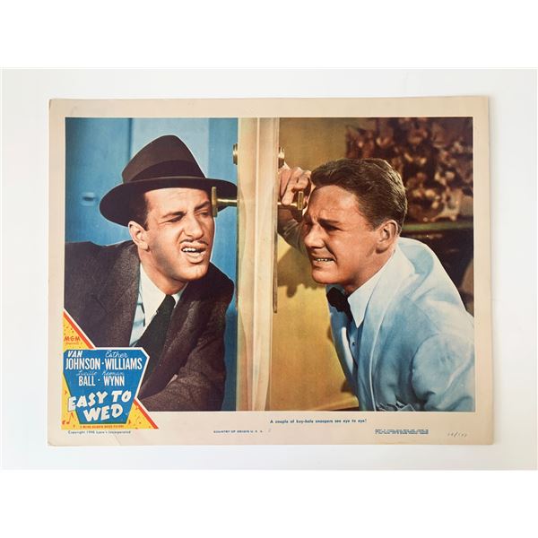 Easy to Wed original 1946 vintage lobby card