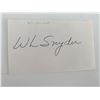 Image 1 : WL Snyder original signature