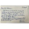 Image 1 : WW2 fighter pilot J.J. Hudson signed note