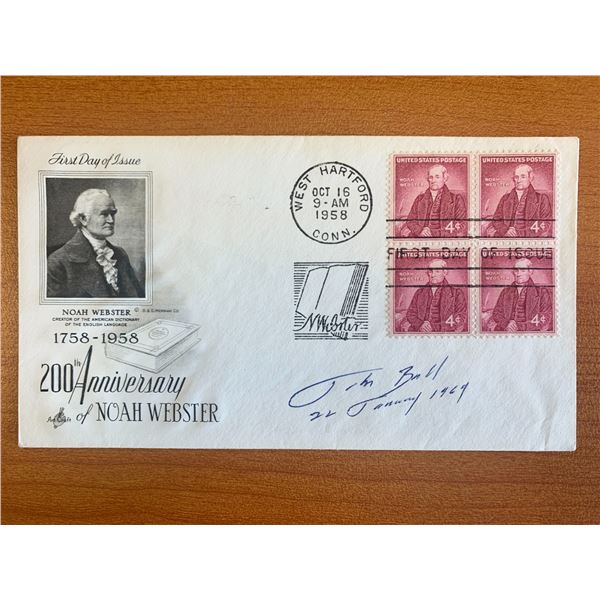 John Ball signed first day cover