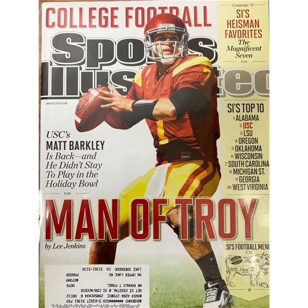 Sports Illustrated Magazine 2012 Matt Barkley Issue