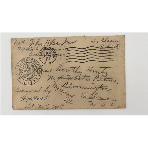 1918 - Bloomington, ILL. - Censored Cover