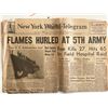 Image 1 : WWII 1944 New York World Telegram Original Vintage Newspaper