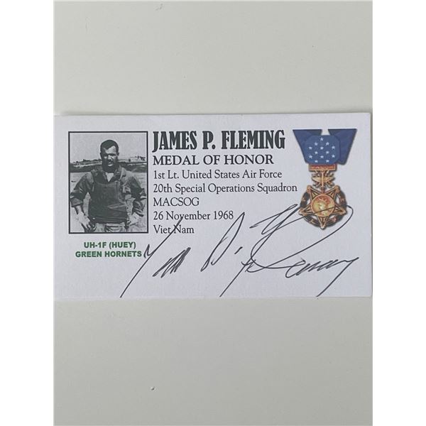 USAF James P. Fleming autograph note