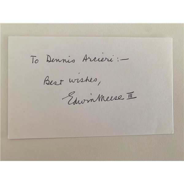 Edwin Meese III original signature