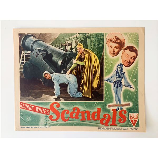 George White's Scandals original 1945 vintage lobby card