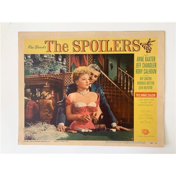 The Spoilers original 1956 vintage lobby card